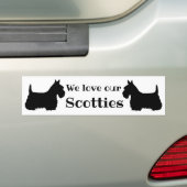 Schotse Terrier, we houden van onze Schotse Schots Bumpersticker (Op auto)