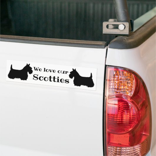 Schotse Terrier, we houden van onze Schotse Schots Bumpersticker (Op Truck)