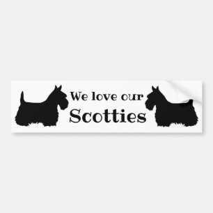 Schotse Terrier, we houden van onze Schotse Schots Bumpersticker