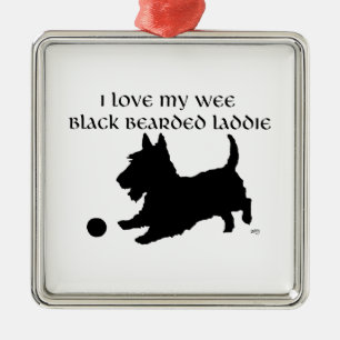 Schotse Terrier - Wee Zwarte Baard Laddie Metalen Ornament