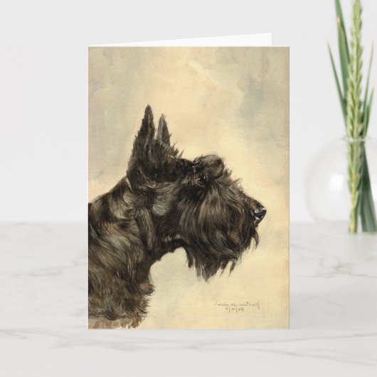 Schotse Terrier Wenskaart Kaart (Voorkant)