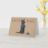 Schotse Terrier Wenskaart Kaart (Gele Bloem)