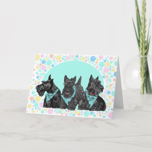 Schotse Terrier Wenskaart Kaart (Voorkant)
