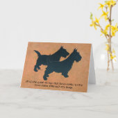 Schotse Terrier Wenskaart Kaart (Gele Bloem)