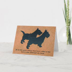 Schotse Terrier Wenskaart Kaart