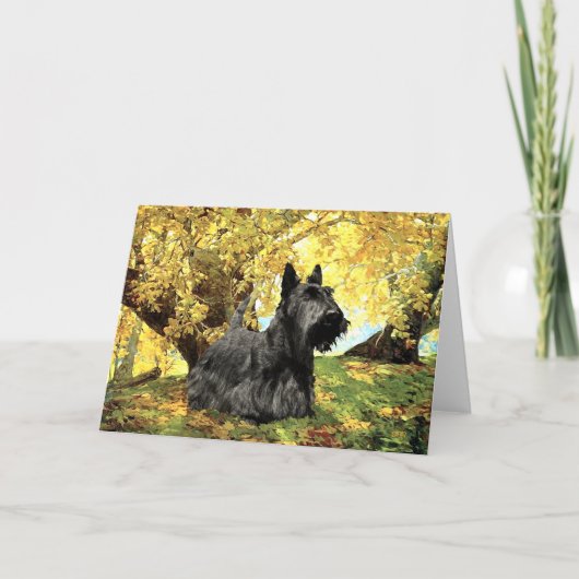Schotse Terrier Wenskaart Kaart (Voorkant)