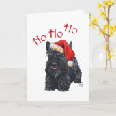 Schotse Terrier Wenskaart Kaart (Gele Bloem)