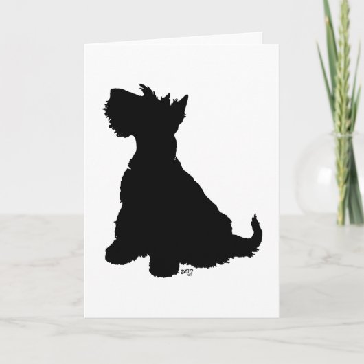 Schotse Terrier Wenskaart Kaart (Voorkant)