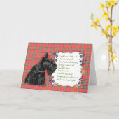 Schotse Terrier Wenskaart Kaart (Gele Bloem)