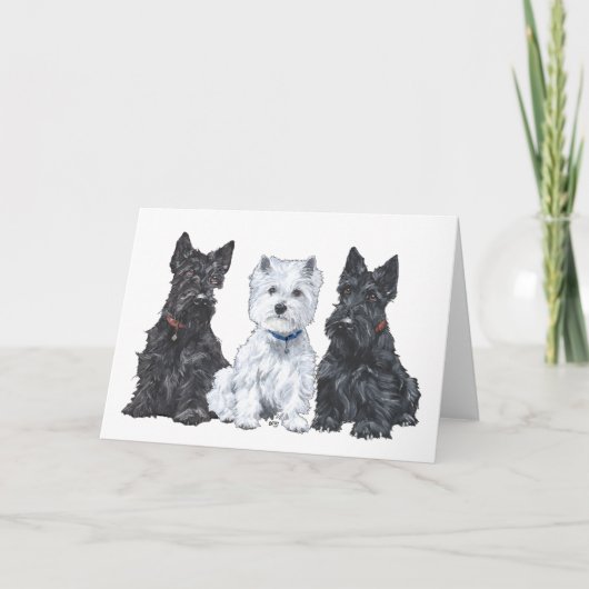 Schotse Terrier Wenskaart Kaart (Voorkant)