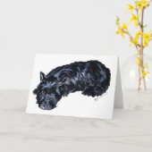 Schotse Terrier Wenskaart Kaart (Gele Bloem)