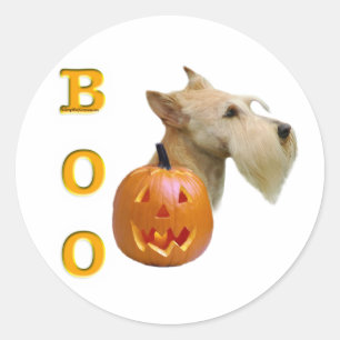 Schotse Terriër (wheaten) Boo Ronde Sticker