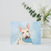 Schotse Terriër Wheaten Hondenschilderij Originele Briefkaart (Staand voorkant)