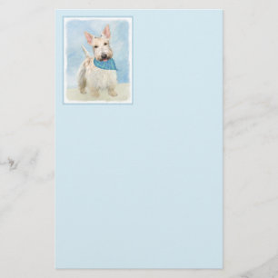 Schotse Terriër Wheaten Hondenschilderij Originele Briefpapier