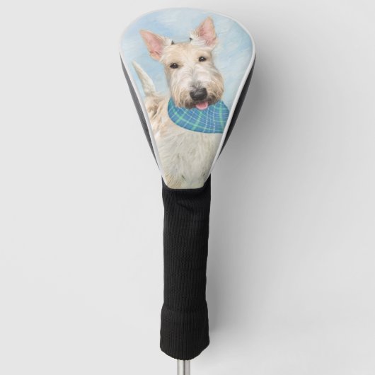 Schotse Terriër Wheaten Hondenschilderij Originele Golfheadcover (Voorkant)