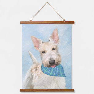 Schotse Terriër Wheaten Hondenschilderij Originele Hangend Wandkleed