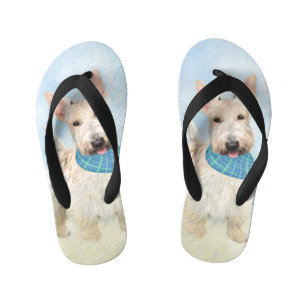 Schotse Terriër Wheaten Hondenschilderij Originele Kinder Teenslippers