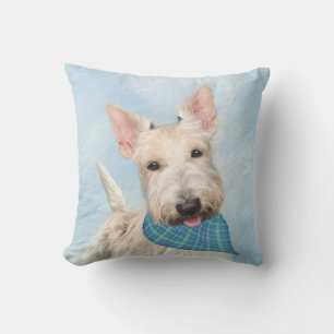 Schotse Terriër Wheaten Hondenschilderij Originele Kussen