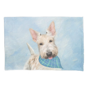 Schotse Terriër Wheaten Hondenschilderij Originele Kussensloop
