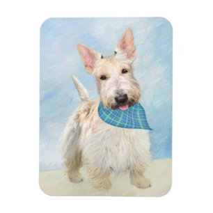 Schotse Terriër Wheaten Hondenschilderij Originele Magneet