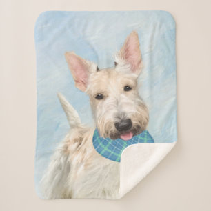 Schotse Terriër Wheaten Hondenschilderij Originele Sherpa Deken