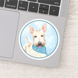 Schotse Terriër Wheaten Hondenschilderij Originele Sticker