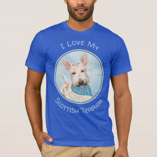 Schotse Terriër Wheaten Hondenschilderij Originele T-shirt