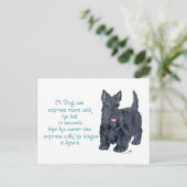 Schotse Terrier Wijsheid &wijsheid - pratend Briefkaart (Staand voorkant)