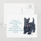 Schotse Terrier Wijsheid &wijsheid - pratend Briefkaart (Voorkant / Achterkant)