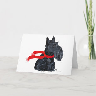 Schotse Terrier Wintervakantie Feestdagen Kaart