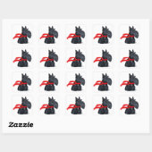 Schotse Terrier Wintervakantie Vierkante Sticker (Vel)
