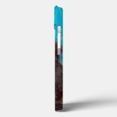 Schotse terriër zit bij kleurrijke deur Case-Mate iPhone case (Achterkant / Links)