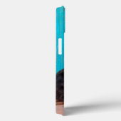 Schotse terriër zit bij kleurrijke deur Case-Mate iPhone case (Achterkant / Rechts)