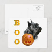 Schotse Terriër (zwart) Boo Briefkaart (Voorkant / Achterkant)