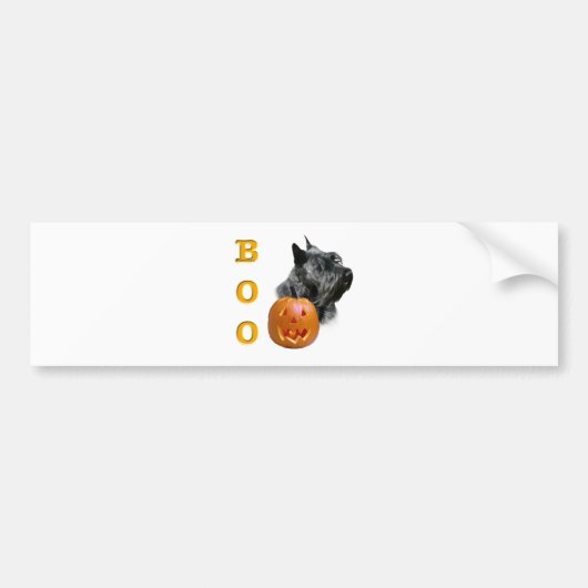 Schotse Terriër (zwart) Boo Bumpersticker (Voorkant)