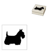 Schotse Terriër, zwart silhouet, terrier hond Rubberstempel (Gestempeld)