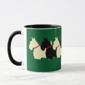 Schotse Terrier zwart/tarwe silhouet hart Mok (Links)