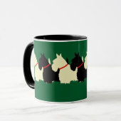 Schotse Terrier zwart/tarwe silhouet hart Mok (Voorkant links)