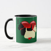 Schotse Terrier zwart/tarwe silhouet hart Mok (Links)