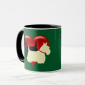 Schotse Terrier zwart/tarwe silhouet hart Mok (Voorkant links)