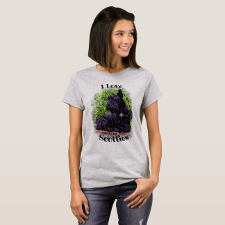 Schotse Terrier zwart/wheaten, zittend/staan T-shirt