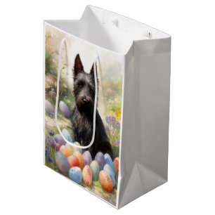 Schotse Terrierhond met Pasen Eieren Vakantie Medium Cadeauzakje