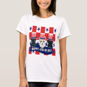 Schotse Terriërs 4 juli T-shirt