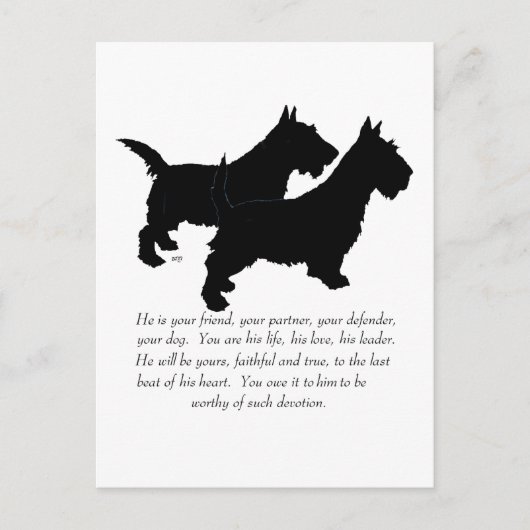 Schotse Terriers Aandenken - REUEN Honden Briefkaart (Voorkant)