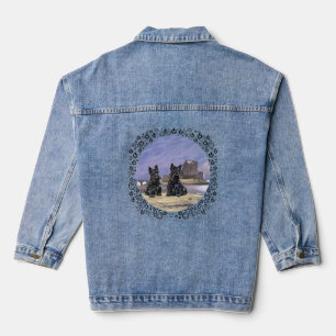 Schotse Terriërs bij Kasteel Eilean Donan Denim Jacket