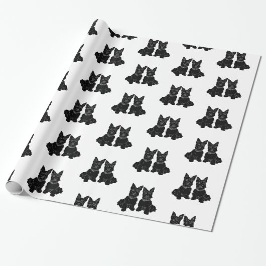 Schotse Terriers Cadeaupapier (Uitgerold)