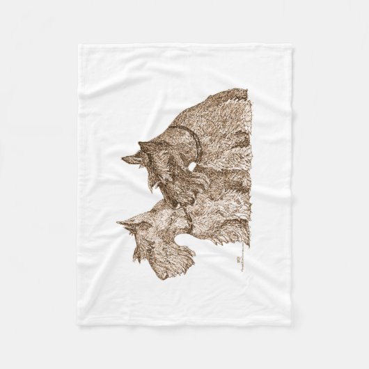 Schotse Terriers Fleece Deken (Voorkant)