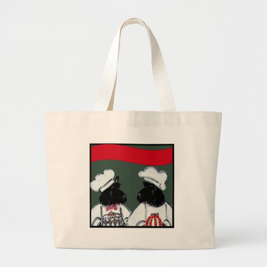Schotse Terriërs Grote Tote Bag (Voorkant)