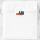 Schotse Terriërs Halloween Vierkante Sticker (Tas)