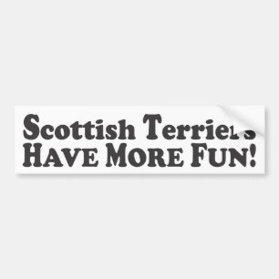 Schotse Terriërs Hebben Meer Plezier! - Bumperstic Bumpersticker